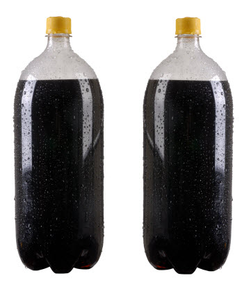 two 2-liter bottles of soda